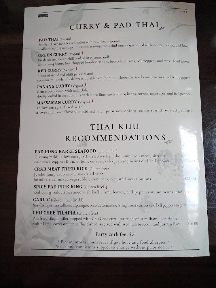 Thai Kuu Restaurant Menu image 2