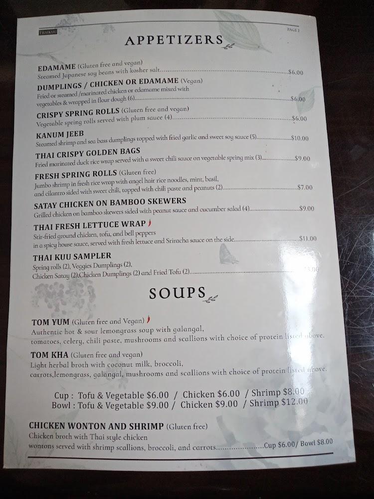 Thai Kuu Restaurant Menu image 3